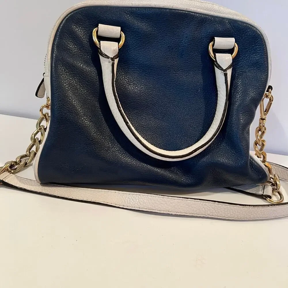 MICHAEL KORS handbag crossbody, blue & white